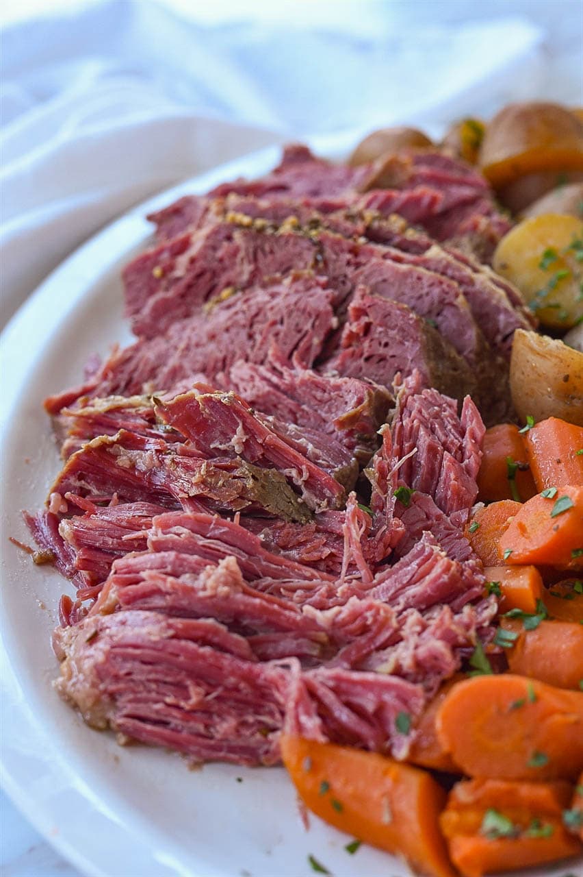 corned beef on a plate