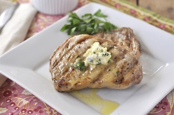 Grilled Pork Chops on a plate