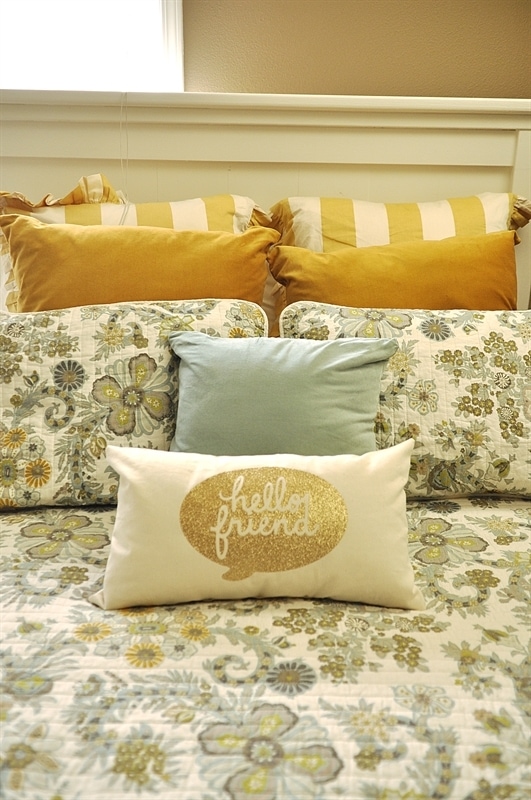 DIY Guest Room Pillow with Iron On Vinyl Your Homebased Mom