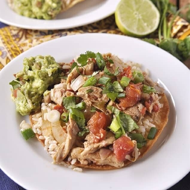 plate of chicken tinga