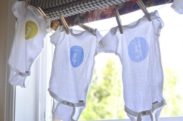 onesie baby shower garland