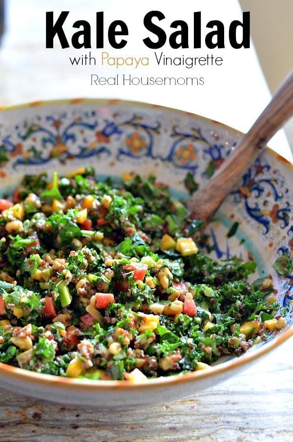 Kale Salad with Papaya Vinaigrette