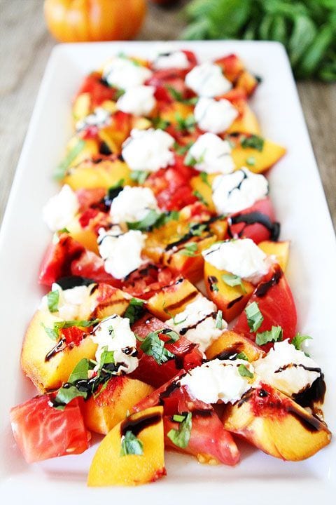 Tomato, Peach, & Burrata Salad