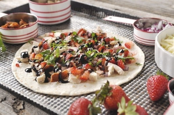 Balsamic Chicken Strawberry Quesadilla