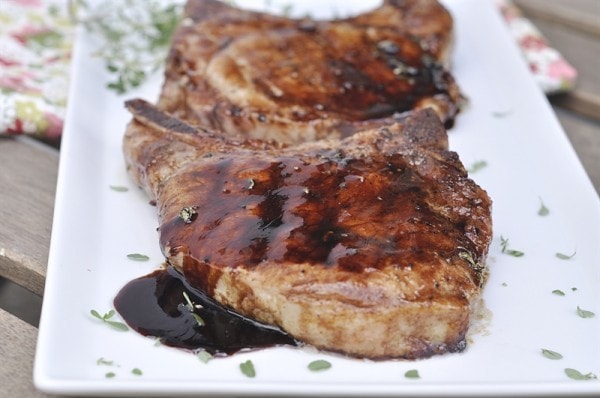 Balsamic Glazed Grilled Pork Chops