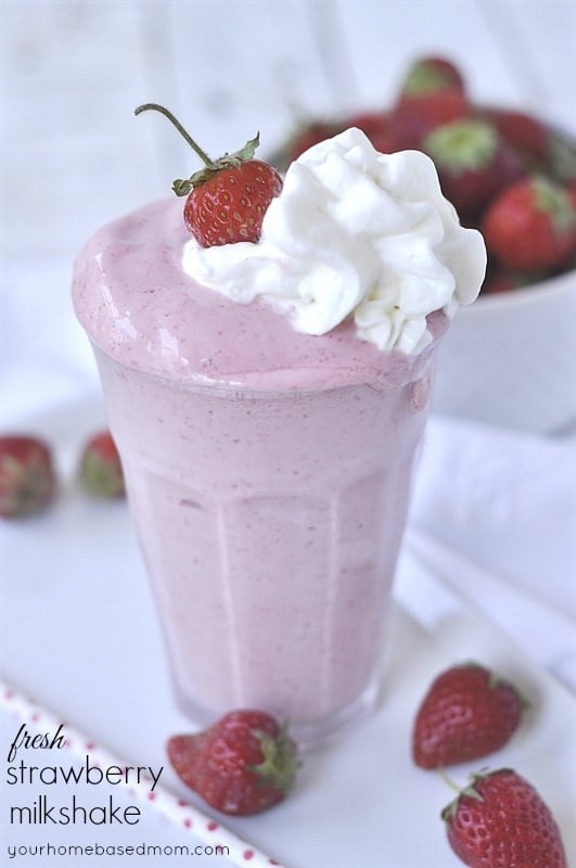 Fresh Strawberry Milkshake