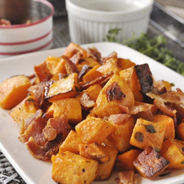 maple syrup bacon sweet potatoess