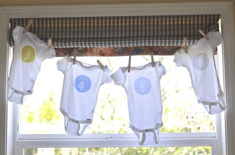 Baby shower onesie banner cheap