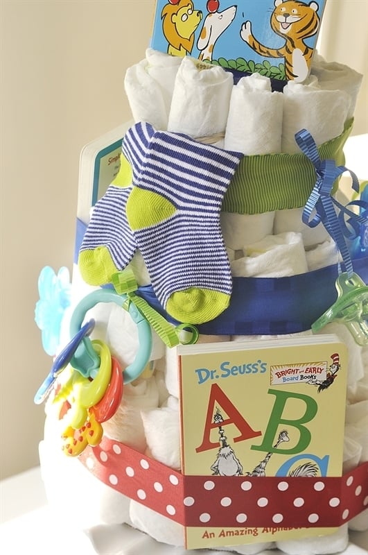 diaper cake for storybook baby shower