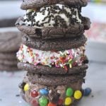 stack of three ice cream sandwiches