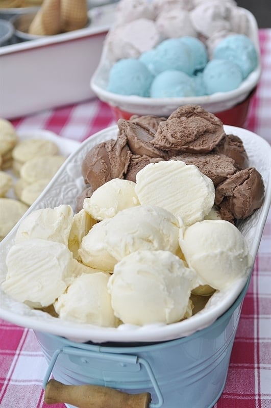 Ice Cream scoops for the Sandwich Bar