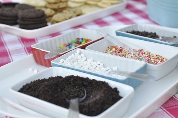 Ice Cream Sandwich Bar toppings