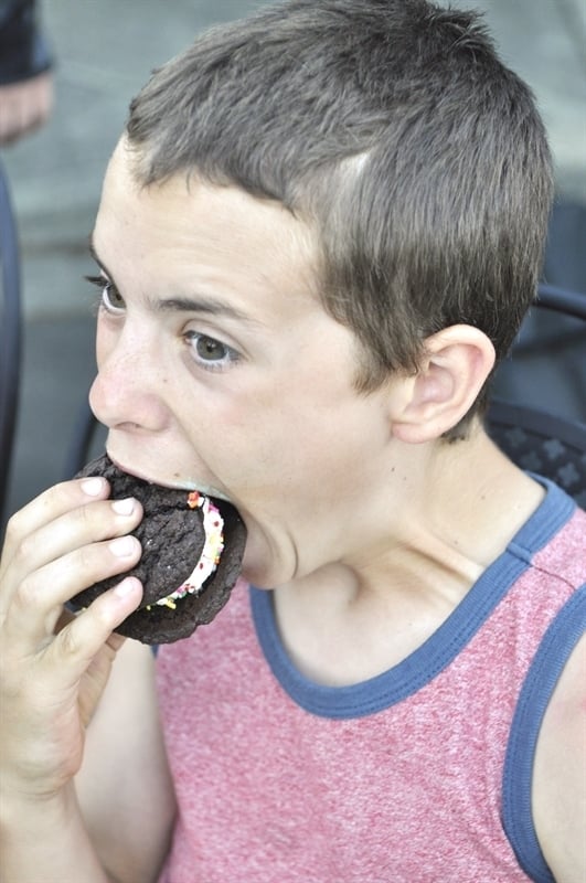 enjoying an Ice Cream Cookie