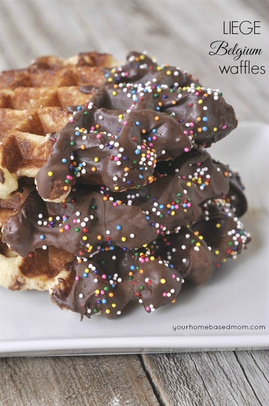 Liege Waffles dipped in chocolate
