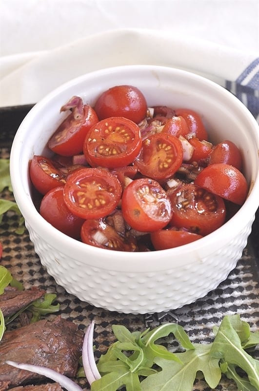 Marinated Skirt Steak with Tomato Relish Your Homebased Mom