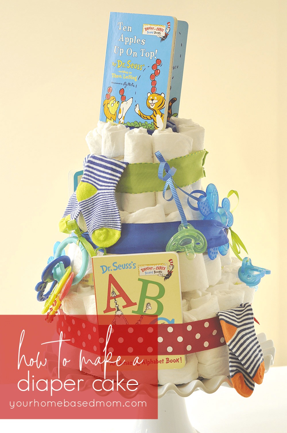 storybook themed diaper cake