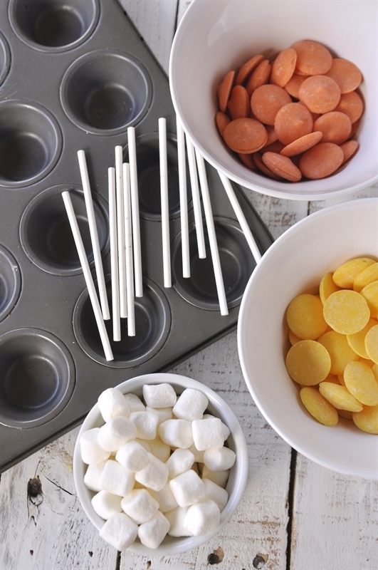 Candy Corn Hot CHocolate Stirrer