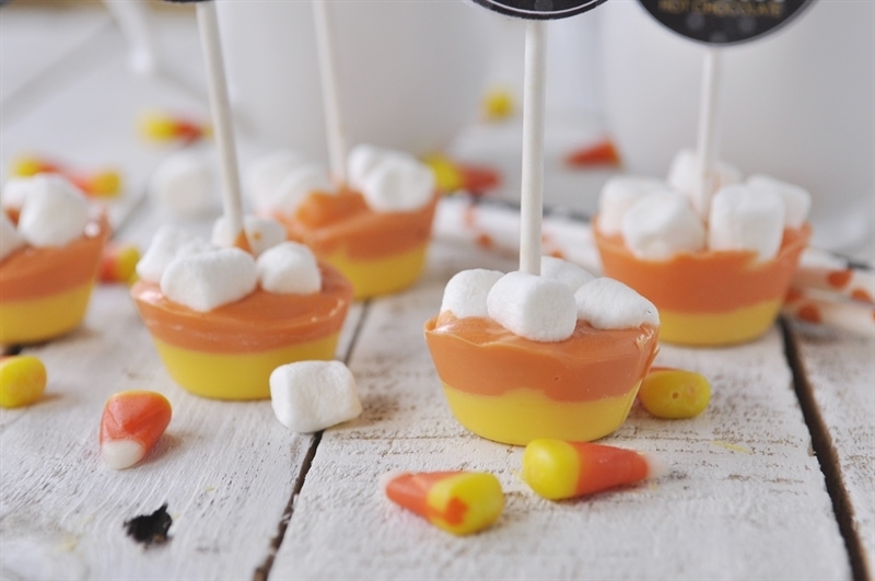 Candy Corn Hot CHocolate Stirrer