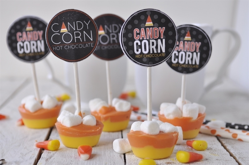 Candy Corn Hot CHocolate Stirrer