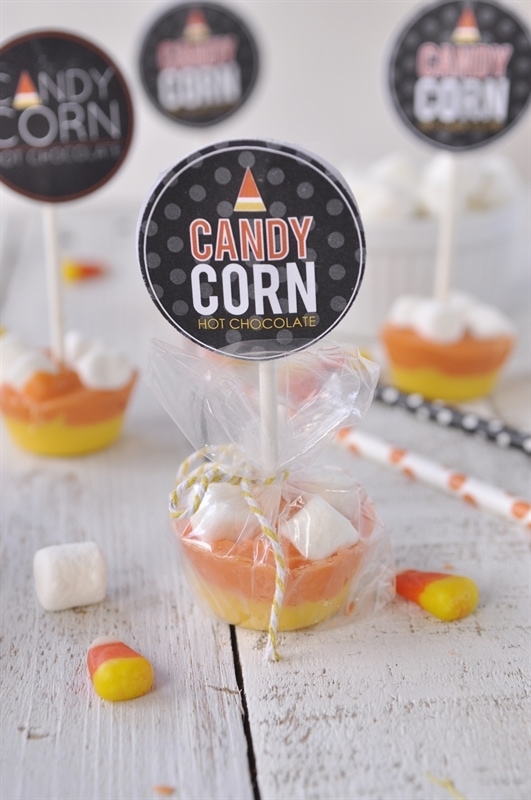 Candy Corn Hot CHocolate Stirrer