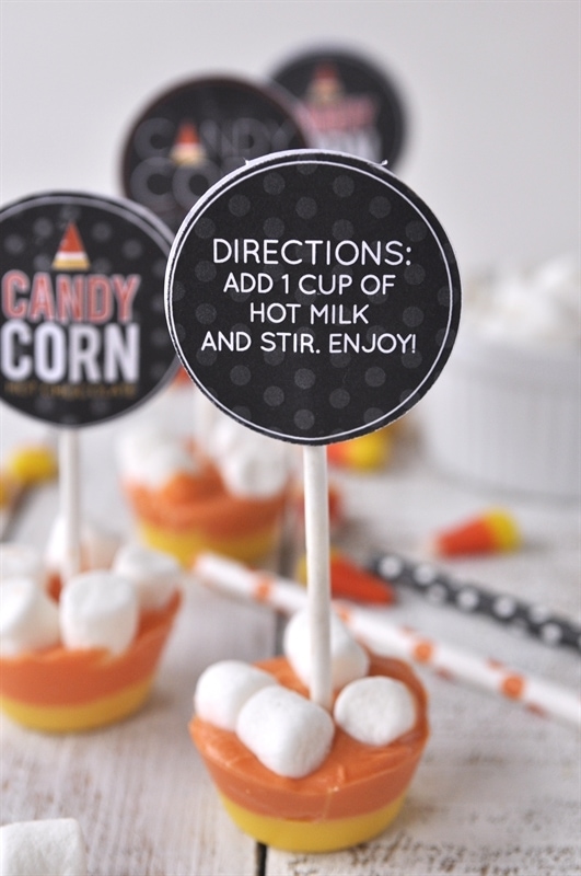 Candy Corn Hot CHocolate Stirrer