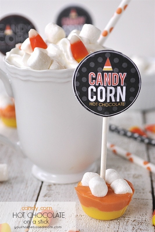 Candy Corn Hot CHocolate Stirrer