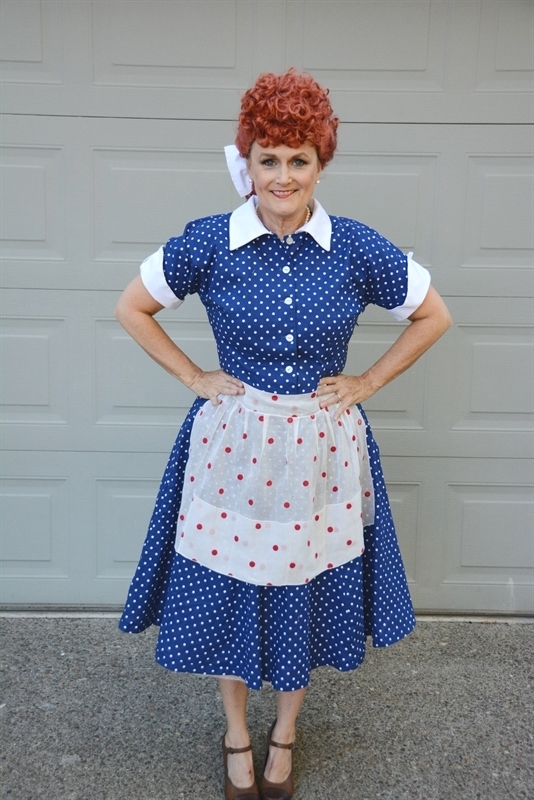 I love lucy discount blue polka dot dress