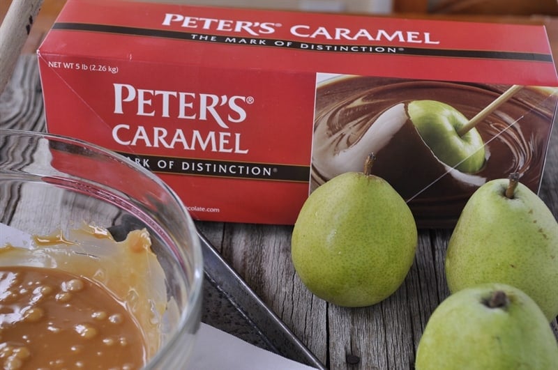 Caramel Covered Pears, a partridge in a pear tree@yourhomebasedmom.com