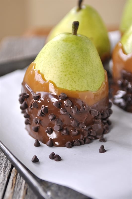 Caramel Covered Pears, a partridge in a pear tree@yourhomebasedmom.com