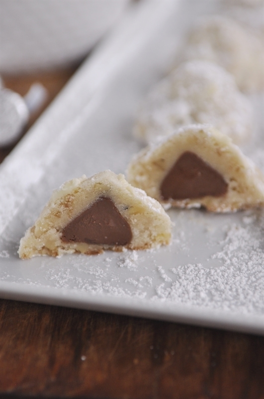 snowball cookie on a plate