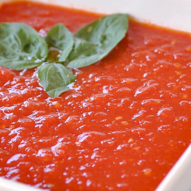 tomato sauce in a bowl