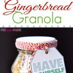 gingerbread granola in a jar