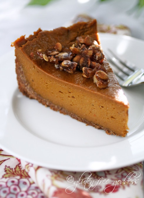 Gluten-Free Pumpkin Pie with Praline and Coconut-Pecan Crust