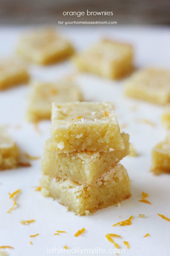 Orange brownies are a fun twist on the traditional chocolate brownie
