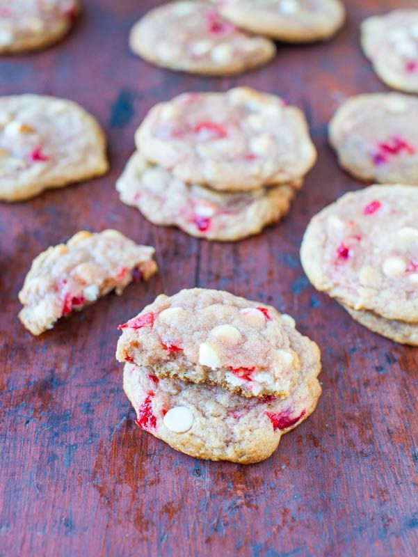 Maraschino Cherry and White Chocolate Chip Cookies