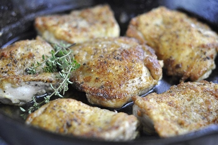 cast iron skillet crispy chicken