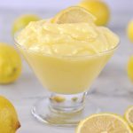 clear bowl of lemon curd