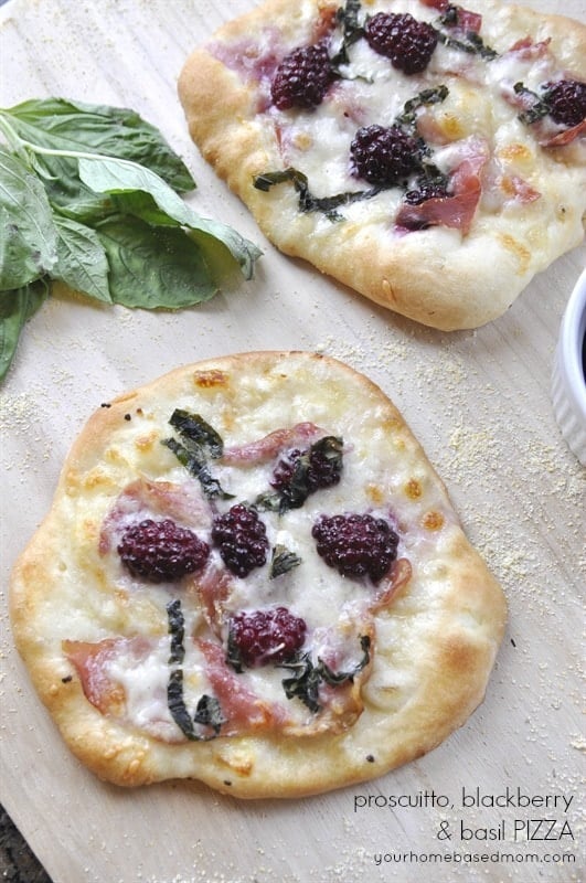 Proscuitto, Blackberry and Basil Pizza