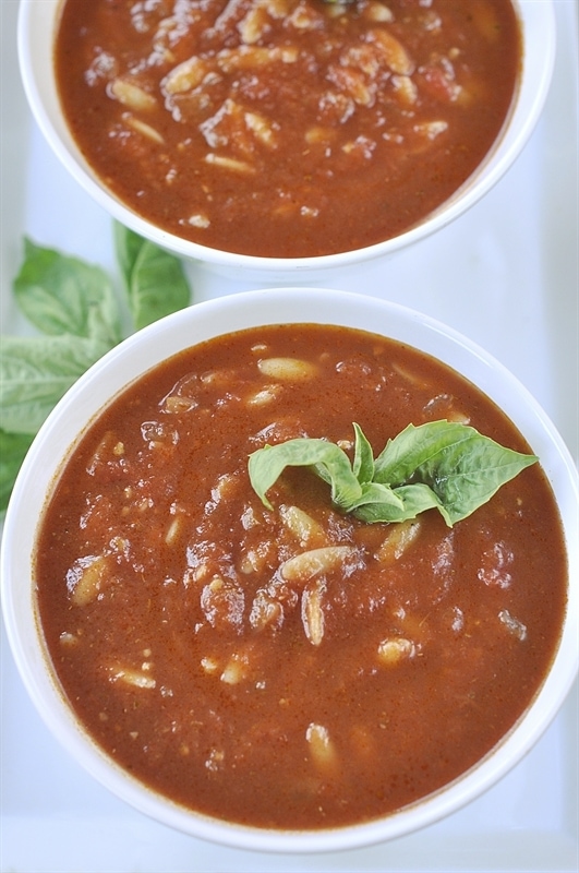 Tomato Pesto Orzo Soup @yourhomebasedmom