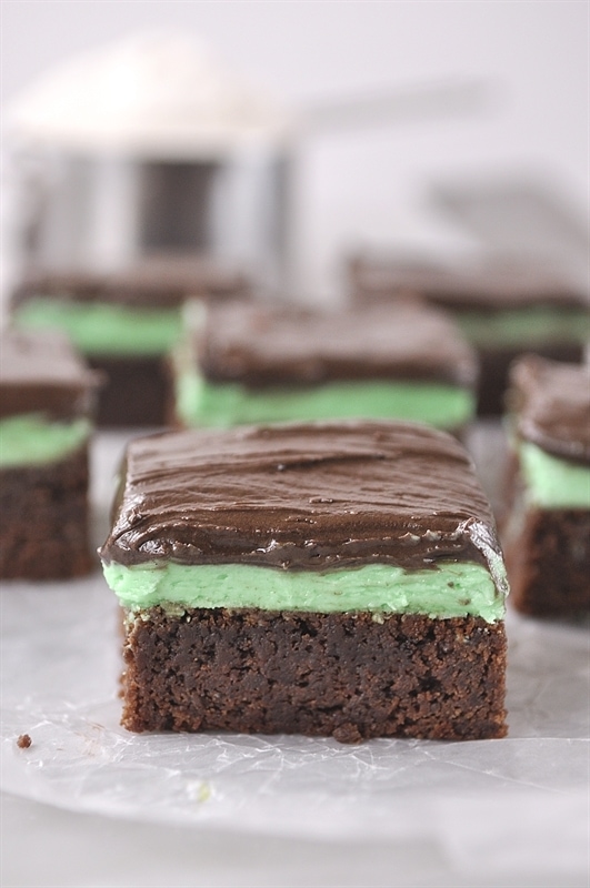 byu mint brownies with green frosting