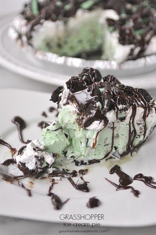 Grasshopper Ice Cream Pie Grasshopper Ice Cream Pie