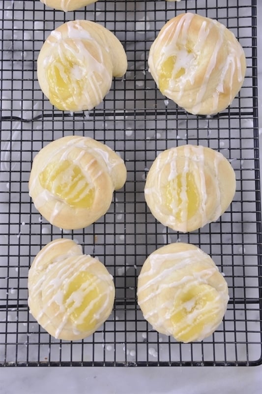 Lemon Curd Rolls with Lemon Drizzle