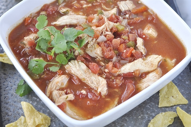 closeup of bowl of chicken stew