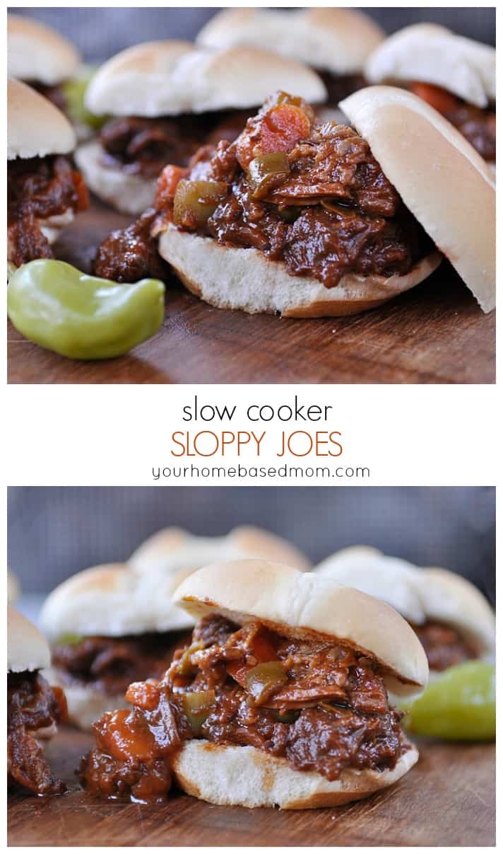 Slow Cooker Sloppy Joes - sweet and tangy grown up sloppy joes!