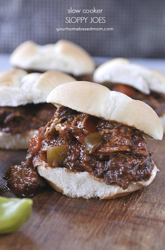 Slow Cooker Sloppy Joes are a sweet and tangy grown up version of a childhood favorite!