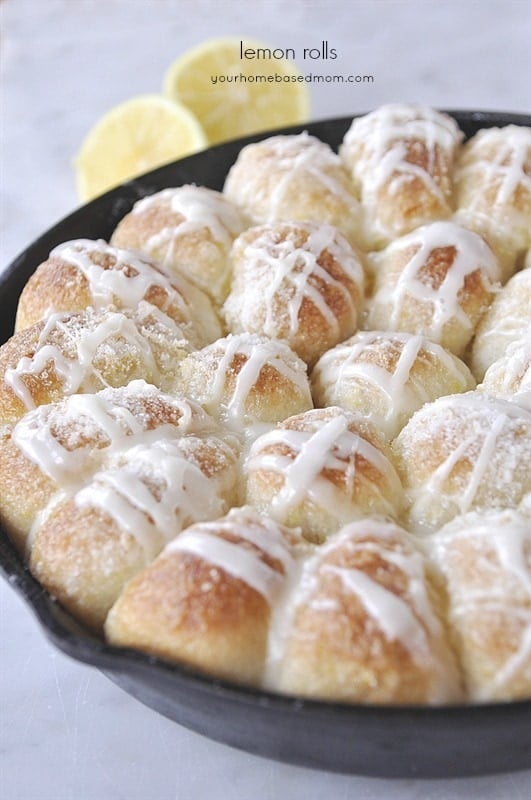 Lemon Pull Apart Rolls - light and lemony @yourhomebasedmom