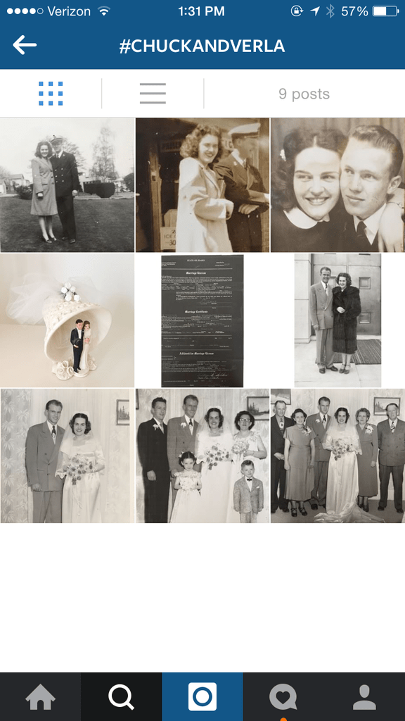 Instagram and family history @yourhomebasedmom