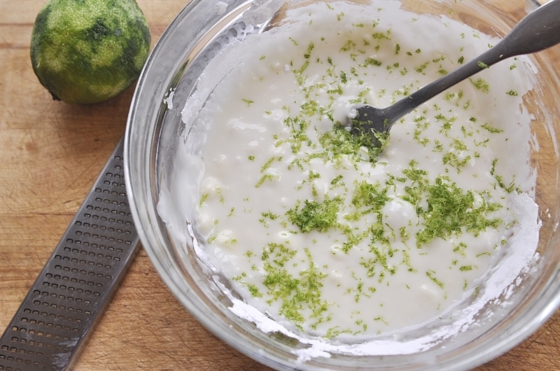 Key Lime Bars Frosting in a bowl