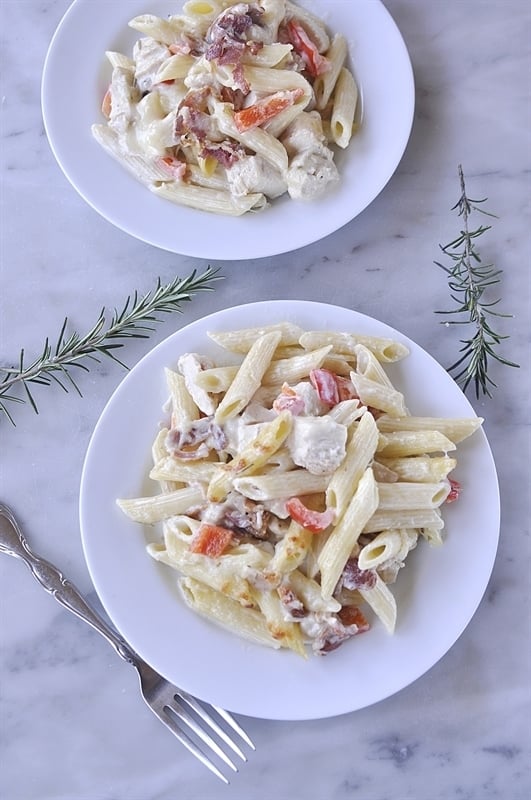 Penne Rustica on a plate