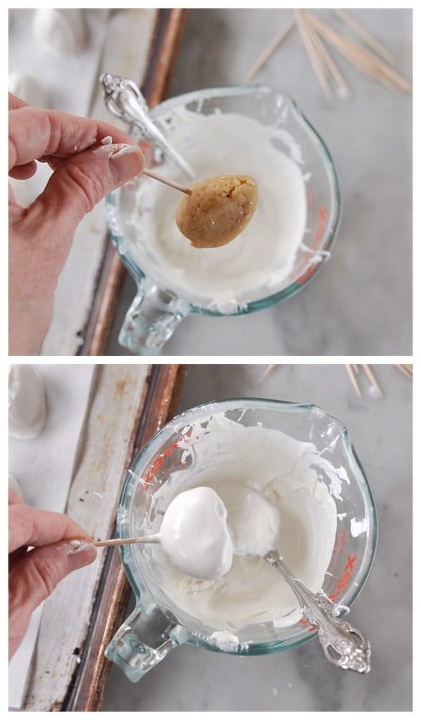 dipping truffles in chocolate